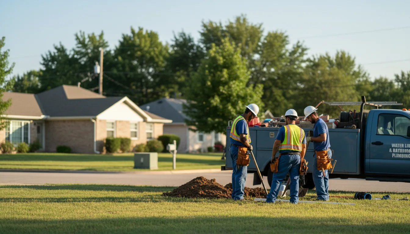 Residential water line and bathroom plumbing service in Georgetown, IN